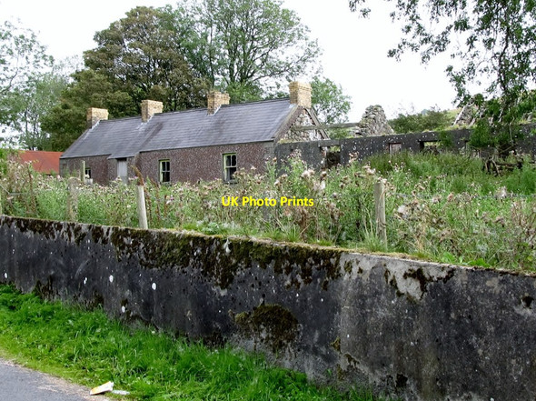 Photo 6"x4" Derelict cottages opposite the junction with Dolmen Road Ballyward c2011