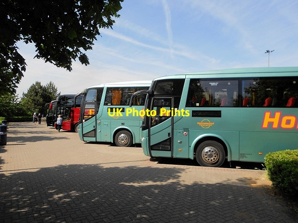 Photo 6"x4" Warwick Services Coach Park, Southbound M40 Chesterton Green c2013