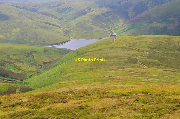 Photo 6"x4" Coulter Reservoir from Culter Fell Knock Hill\/NT0428 c2013