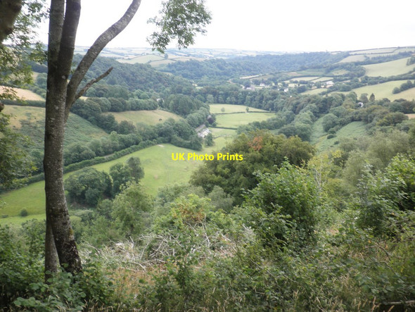 Photo 6"x4" Looking down the Exe Valley to Winsford Withycombe\/SS8835 c2013