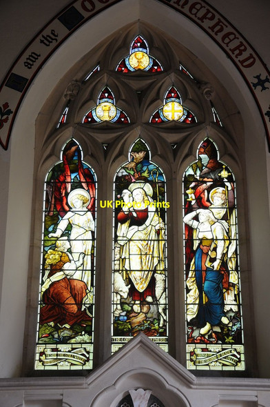 Photo 6"x4" Stained glass window, Upper Hook church The Hook c2013 P2