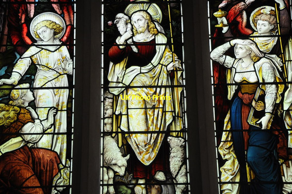 Photo 6"x4" Stained glass window, Upper Hook church The Hook c2013 P3