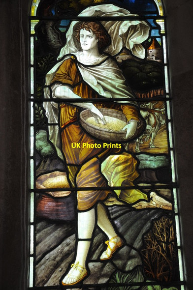 Photo 6"x4" Stained glass window, Upper Hook church The Hook c2013 P5