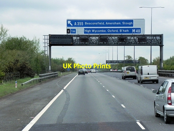 Photo 6"x4" Northbound M40, Hedgerley Gerrards Cross c2013
