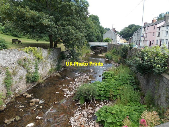 Photo 6"x4" Summertime vegetation in the River Honddu, Brecon Brecon\/Aberhonddu c2013
