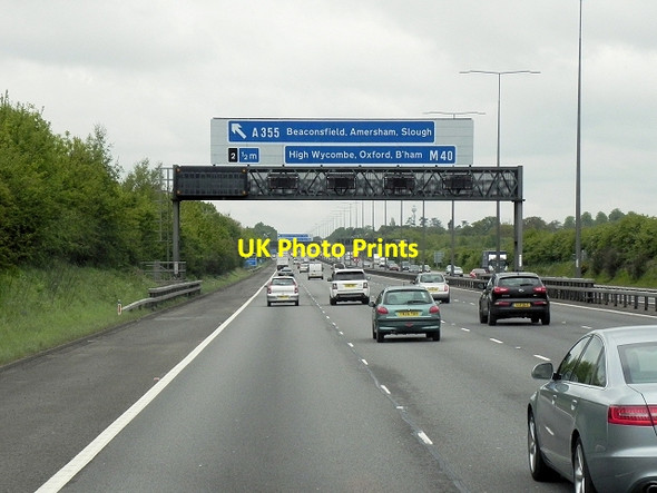 Photo 6"x4" Northbound M40 near Hedgerley Hedgerley c2013