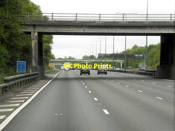 Photo 6"x4" Northbound M40, Flyover at Junction 2 Beaconsfield c2013