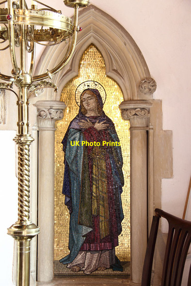 Photo 6"x4" St Mary, Culford - Reredos detail Culford c2013