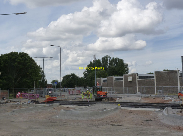 Photo 6"x4" Tram track at Wilford Bridge West Bridgford c2013