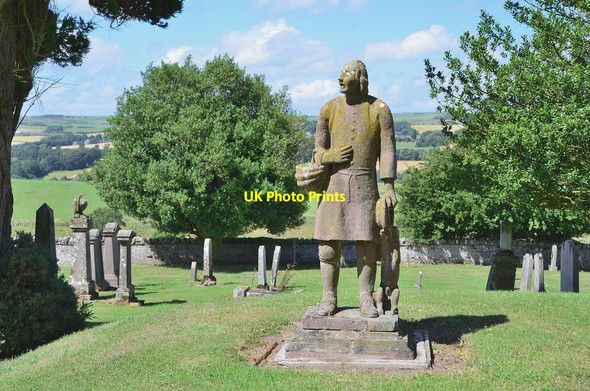 Photo 6"x4" William Leggat's statue, Cavers Church Cauldmill c2013