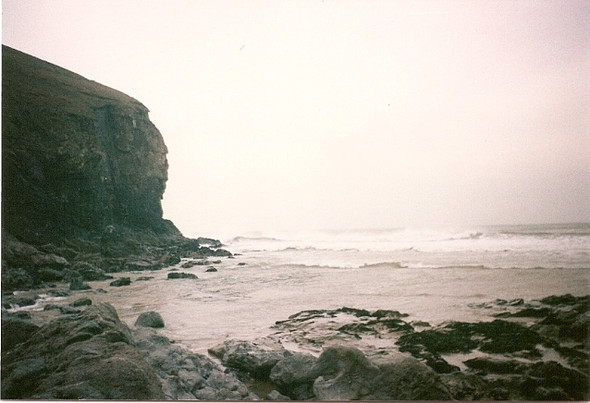 Photo 6"x4" The cliff edge profile at Chapel Porth. Goonvrea c2008
