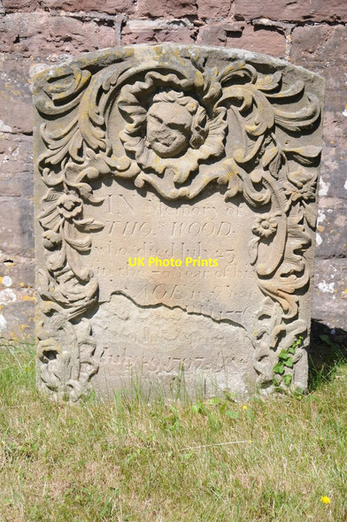 Photo 6"x4" Eighteenth century gravestone Llangarron c2013