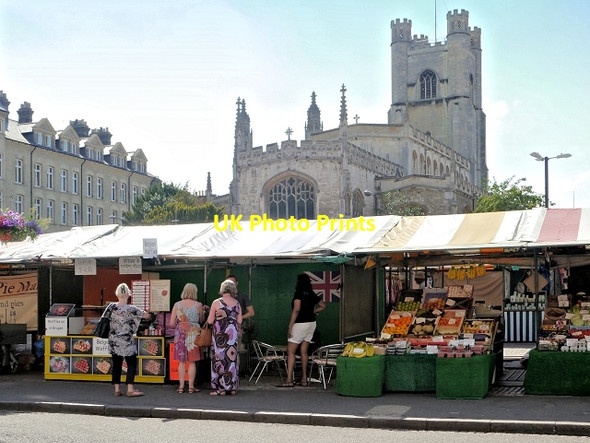 Photo 6"x4" Cambridge Market Place and Great St Mary's Church Cambridge\/TL4658 c2013