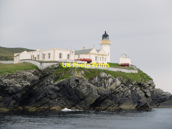 Photo 6"x4" The lighthouse on Kirkabister Ness Grindiscol c2013