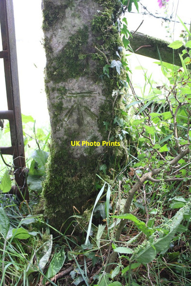 Photo 6"x4" Benchmark on gatepost north of Rigmaden Farm Middleton\/SD6286 c2013