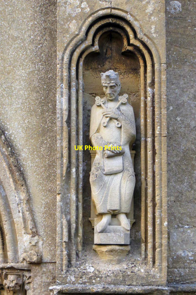 Photo 6"x4" Alfred the Great on St Mary's Church Uffington\/SU3089 c2013