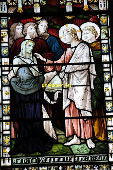 Photo 6"x4" Stained glass window, St Weonards church St Weonards c2013