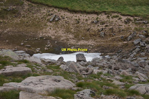 Photo 6"x4" Small patch of snow near Cairn Lochan March Burn\/NH9701 c2013