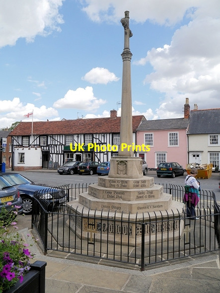 Photo 6"x4" The War Memorial, Market Hill, Clare Clare\/TL7645 c2013
