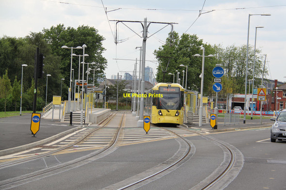 Photo 6"x4" Clayton Hall tram stop Droylsden c2013