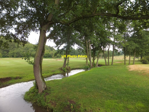 Photo 6"x4" Park Brook in Trentham Park Golf Club Hanchurch c2013