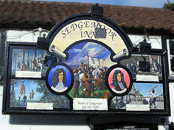 Photo 6"x4" Pub sign on the Sedgemoor Inn Westonzoyland c2007