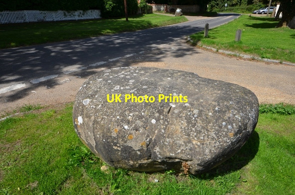 Photo 6"x4" Hartest Stone - Glacial erratic Hartest c2013 P1