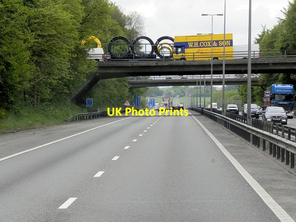 Photo 6"x4" Northbound M40, Bridges at Junction 4 High Wycombe c2013