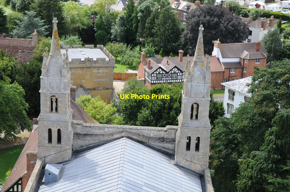 Photo 6"x4" Pinnacles on Tewkesbury Abbey Tewkesbury c2013