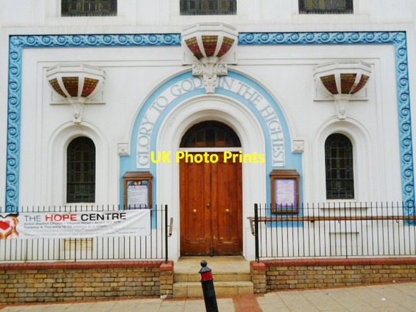 Photo 6"x4" Ornate entrance, Acton Baptist Church, Church Road W3 Acton\/TQ2080 c2013