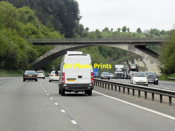 Photo 6"x4" Northbound M40, Kingston Blount Stokenchurch Bridge Lewknor c2013