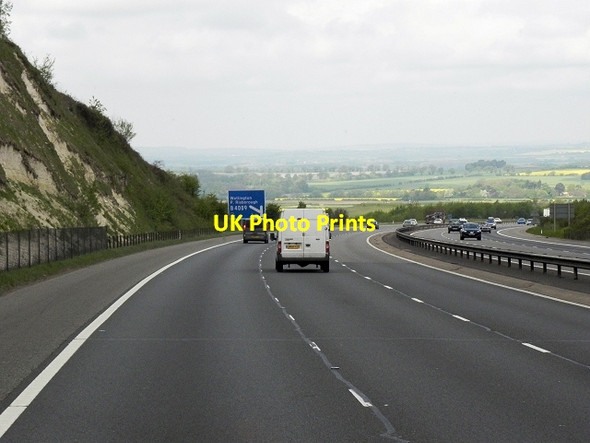 Photo 6"x4" Northbound M40 Lewknor c2013