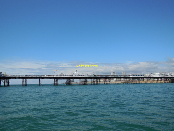 Photo 6"x4" Pylons under Brighton Pier Kemp Town c2013