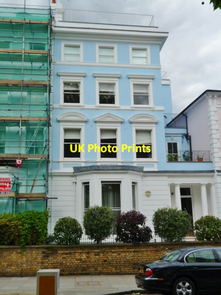 Photo 6"x4" Blue house, Regent's Park Road NW1 Camden Town c2013