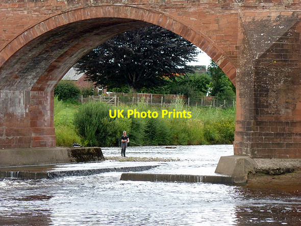 Photo 6"x4" Fishing in the Esk Longtown\/NY3868 c2013