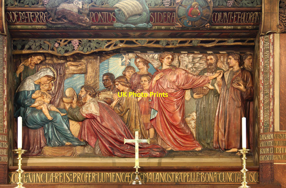 Photo 6"x4" St Bartholomew, Sydenham - Reredos Penge c2013