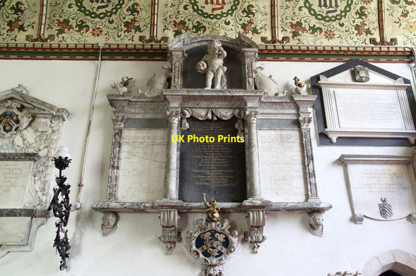Photo 6"x4" All Saints, Hawstead - Wall monument Hawstead c2013
