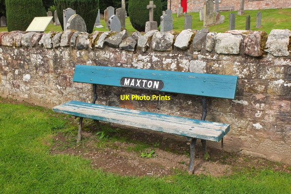 Photo 6"x4" Seat outside Maxton Church Maxton\/NT6130 c2013