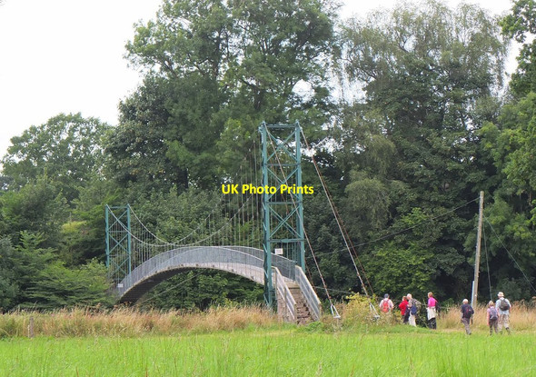 Photo 6"x4" Suspension bridge over the Tweed, Mertoun Maxton\/NT6130 c2013