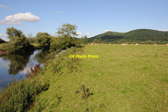Photo 6"x4" River Wye and meadowland Even Pits c2013