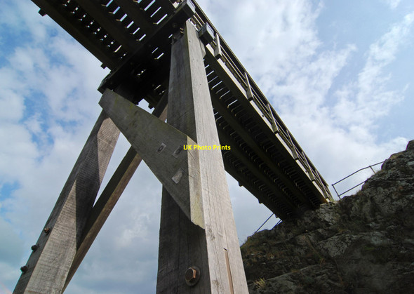 Photo 6"x4" Bridge support at Montgomery Castle Montgomery c2013