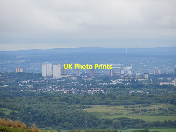 Photo 6"x4" Red Road flats seen from Blairskaith Muir Glasgow c2013