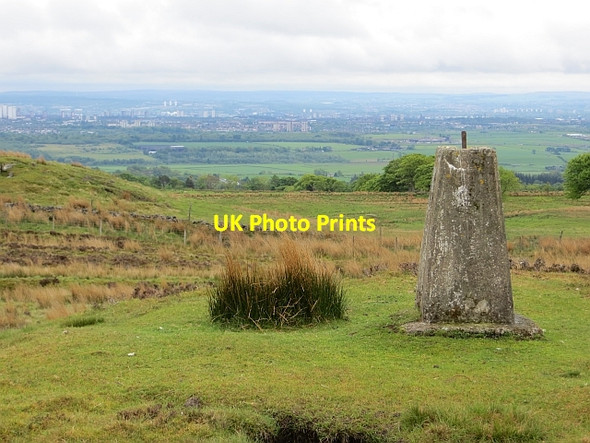 Photo 6"x4" Triangulation pillar, Blairskaith Muir Blairskaith c2013