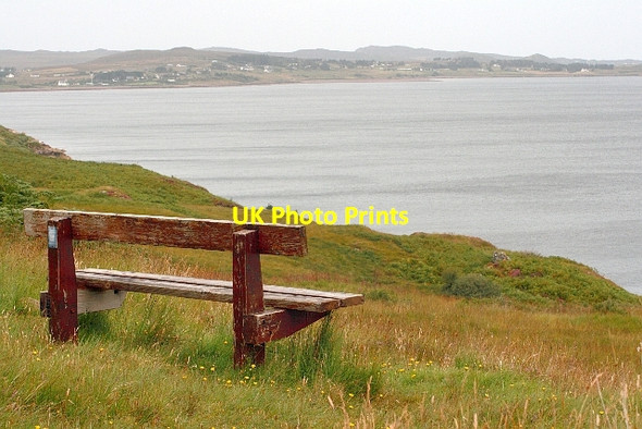 Photo 6"x4" Seat Overlooking Loch Ewe Pool Crofts c2013
