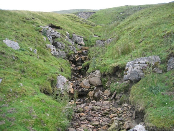 Photo 6"x4" Unnamed beck east of Providence mine #2 Muker c2008