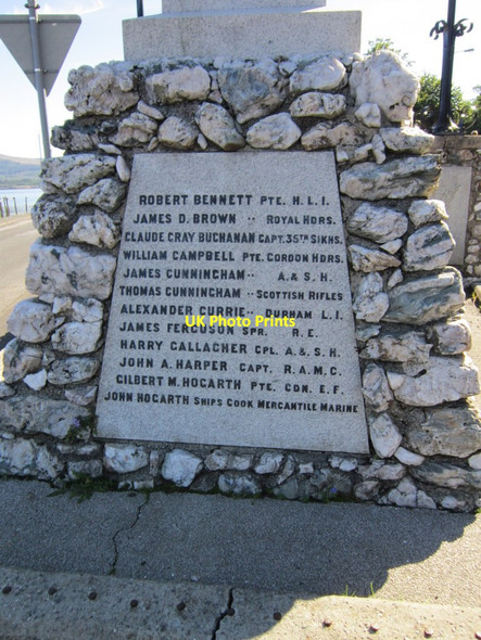 Photo 6"x4" The War Memorial at Port Bannatyne Port Bannatyne c2013