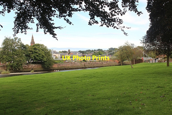 Photo 6"x4" River Nith suspension bridge, Dumfries Dumfries c2013