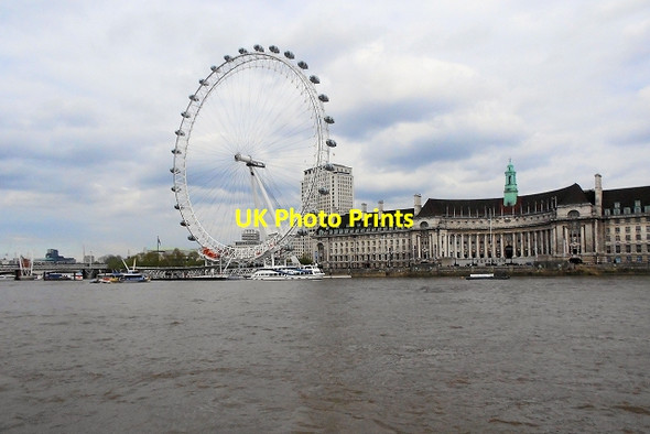 Photo 6"x4" London Eye and County Hall Westminster c2013