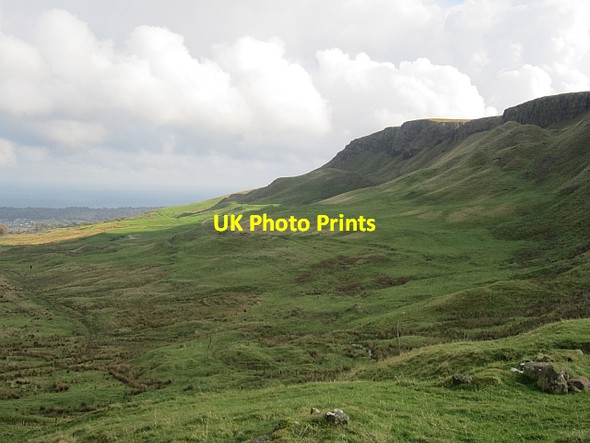 Photo 6"x4" Landslip scenery Carncastle c2012