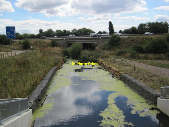 Photo 6"x4" River Cherwell Flowing under the M40 Banbury\/SP4540 c2013